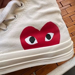 Comme Des Garçons Converse -High top Sneaker:  UNISEX women’s size 6/Mens size 4